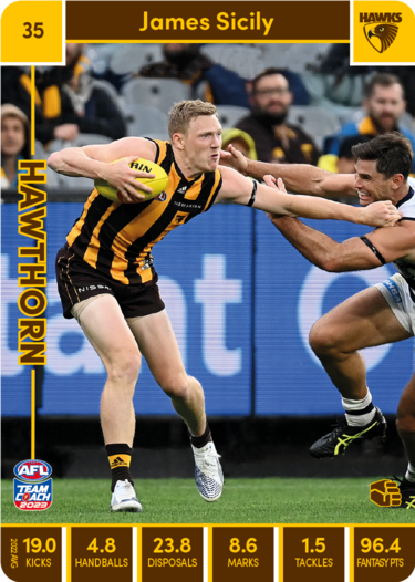 2023 AFL Teamcoach Base Card-#35 James Sicily Hawks