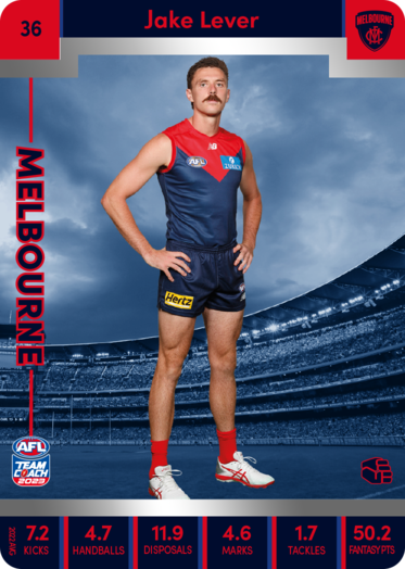 2023 AFL Teamcoach Silver Card #36 Jake Lever