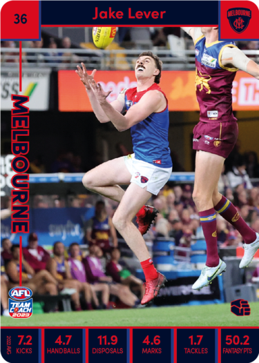 2023 AFL Teamcoach Base Card-#36 Jake Lever Demons