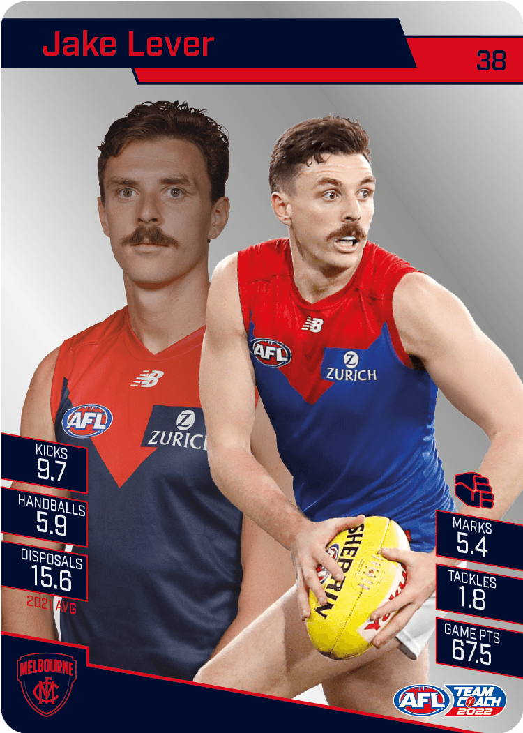 2022 AFL Teamcoach Silver Parallel #38 Jake Lever