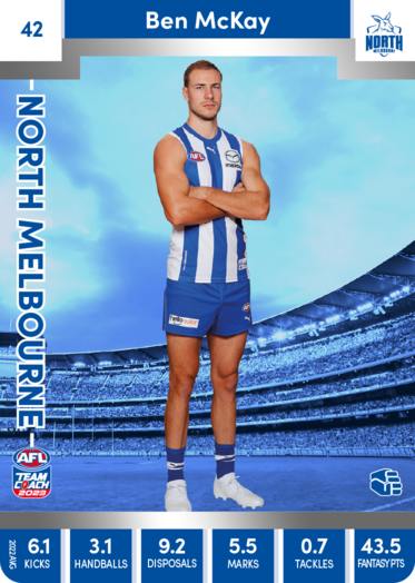 2023 AFL Teamcoach Silver Card #42 Ben Mckay