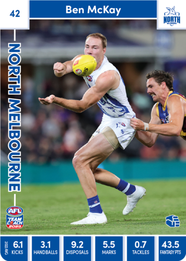 2023 AFL Teamcoach Base Card-#42 Ben Mckay North