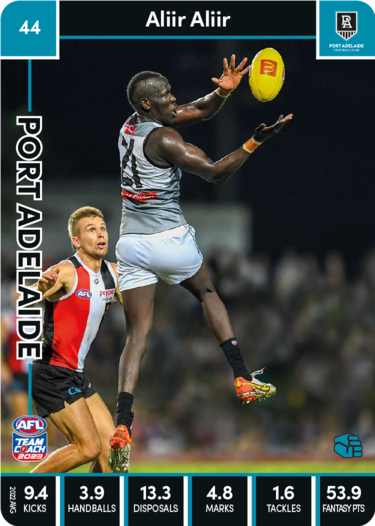 2023 AFL Teamcoach Base Card-#44 Aliir Aliir Port