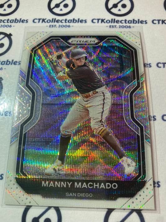 2021 Panini Prizm Baseball Manny Machado White Wave Prizm #139 San Diego