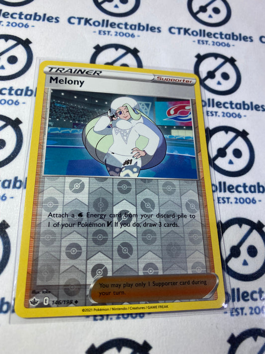 Melony Reverse Holo #146/198 Pokémon Card Chilling Reign