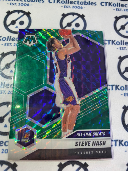 2020-21 NBA Mosaic Steve Nash All-Time Greats Green Prizm #286 Suns