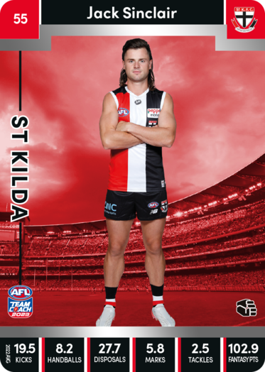 2023 AFL Teamcoach Silver Card #55 Callum Wilkie