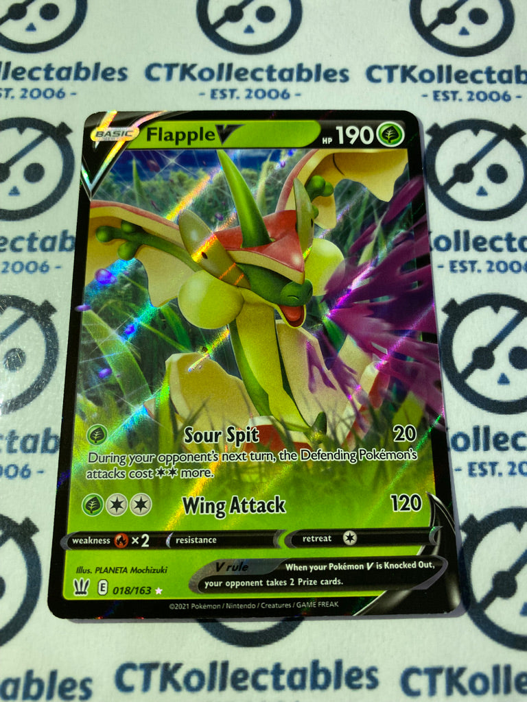 flapple v pokemon card value 018/073 Ultra Rare Champions Path – CTKollectables Size:8x9 inches wolves [Grass] Sour Spit 20 Pidgeot EX 64/108 XY