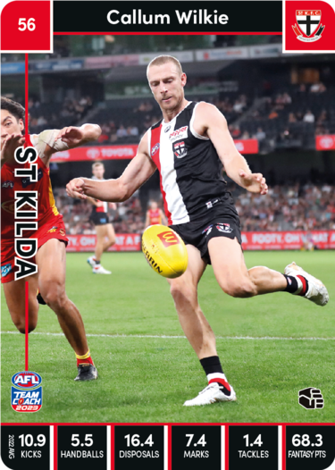 2023 AFL Teamcoach Base Card-#56 Callum Wilkie Saints