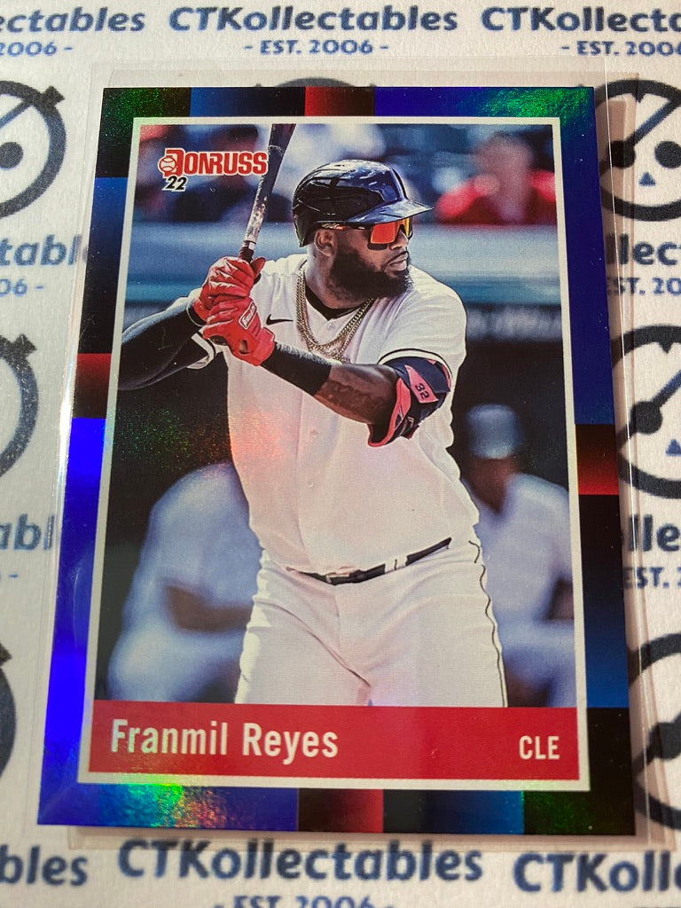 2022 Panini Donruss Baseball Franmil Reyes Blue Foil "1988 Retro" #255 Cleveland