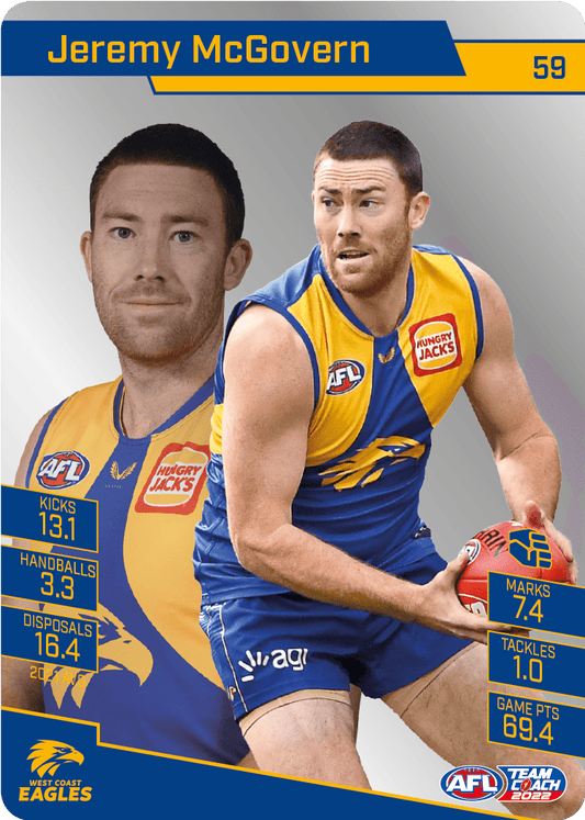 2022 AFL Teamcoach Silver Parallel #60 Jeremy McGovern