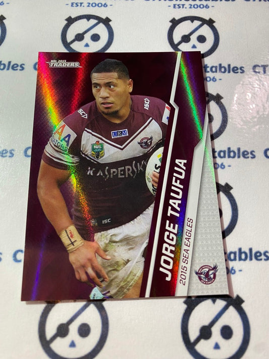 2015 NRL Traders Silver Parallel #P54 Jorge Taufua Manly
