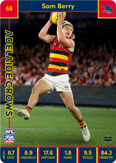 2023 AFL Teamcoach Base Card-#66 Sam Berry Crows