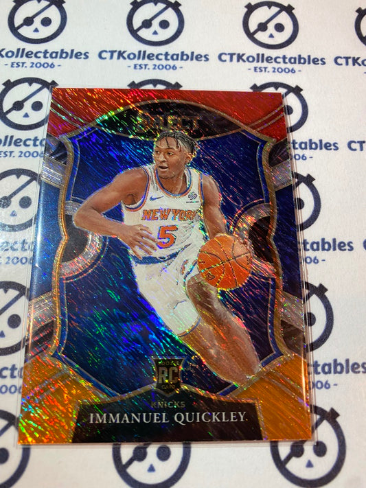 2020-21 Panini NBA Select Immanuel Quickley Red White Orange prizm #85