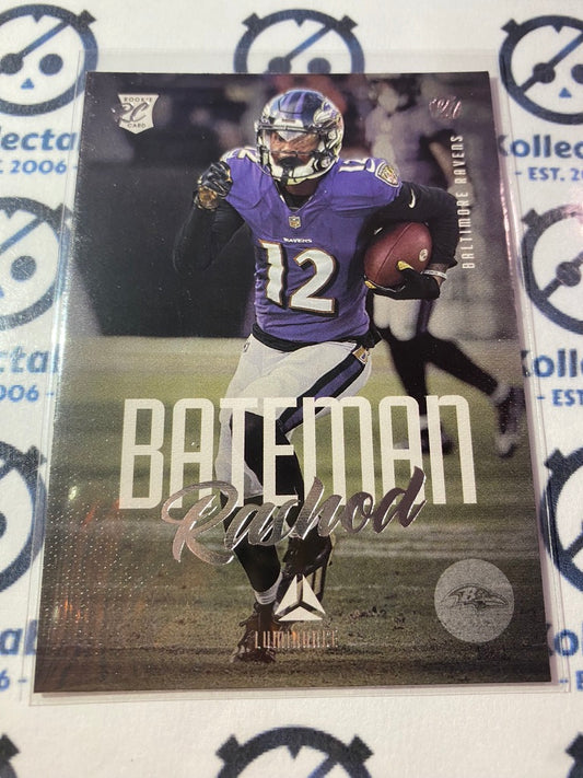 2021 NFL Chronicles Luminance Rashod Bateman Rookie Card RC #215 Ravens