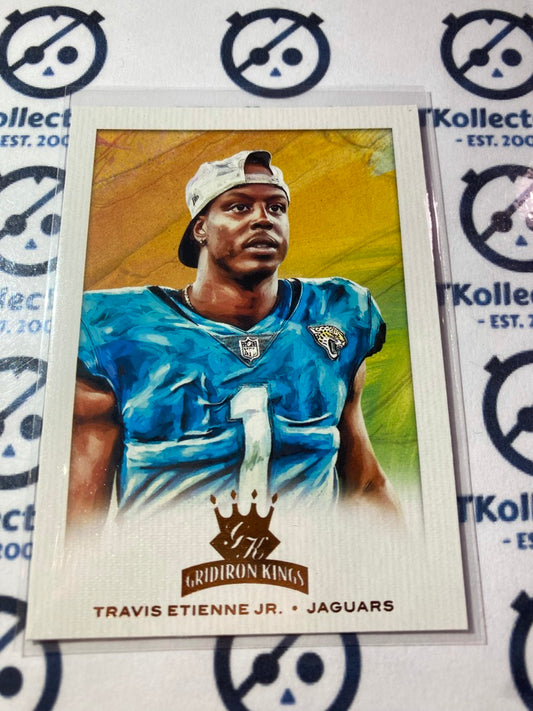 2021 NFL Chronicles Gridiron Kings Travis Etienne Jr. Bronze Rookie Card #GK-13 Jaguars