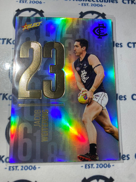 2022 AFL Footy Stars Numbers Day - Jacob Weitering ND32 #186/190