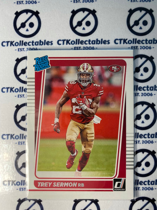 2021 NFL Donruss Rated Rookie Trey Sermon RC #279 49ers RB
