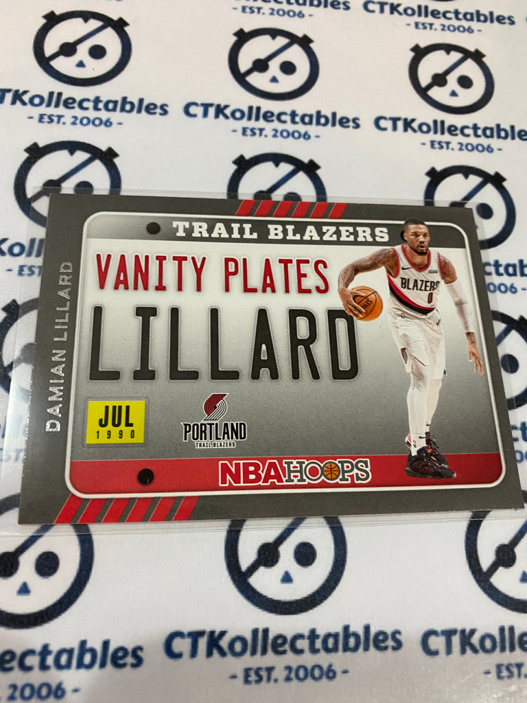 2020-21 NBA Hoops Damian Lillard Vanity Plates #12 TrailBlazers