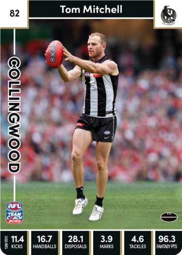 2023 AFL Teamcoach Base Card-#82 Tom Mitchell Magpies