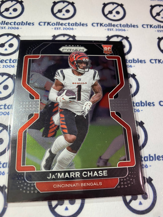 2021 NFL Chronicles Prizm Black Ja'Marr Chase Base Rookie RC #PB-9 Bengals