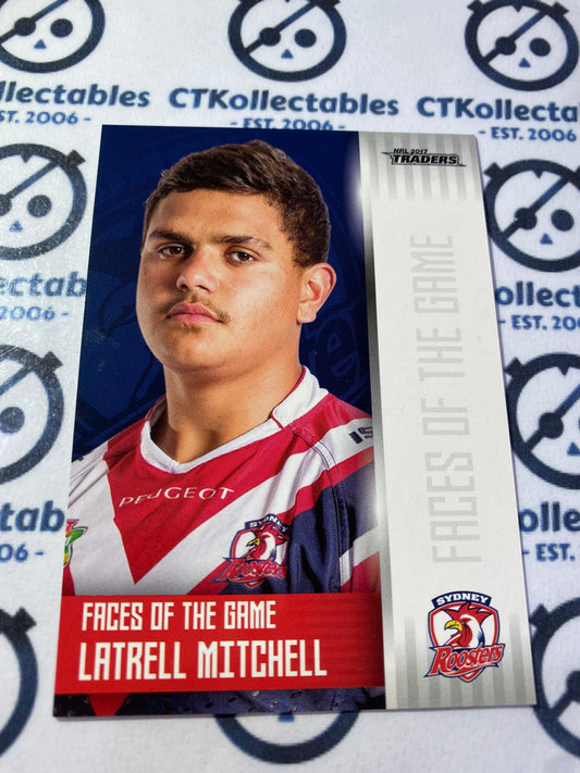 2017 NRL Traders Face Of The Game Latrell Mitchell F41/48 Roosters