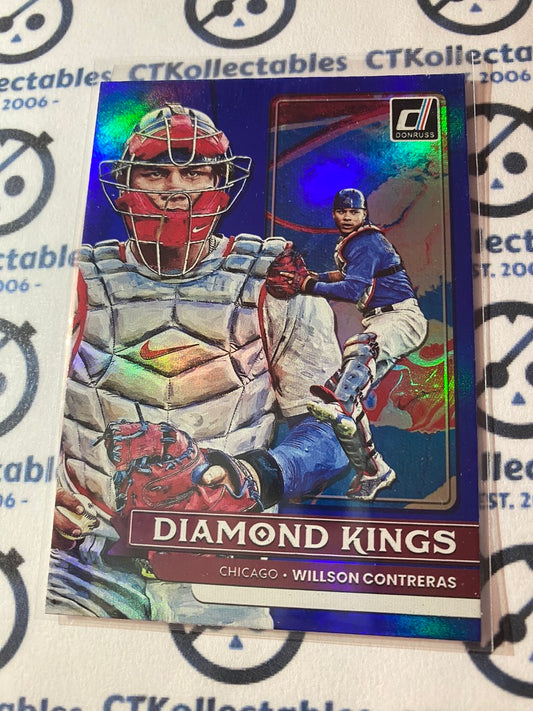 2022 Panini Donruss Baseball Willson Contreras Diamond Kings Blue Foil #24 Chicago