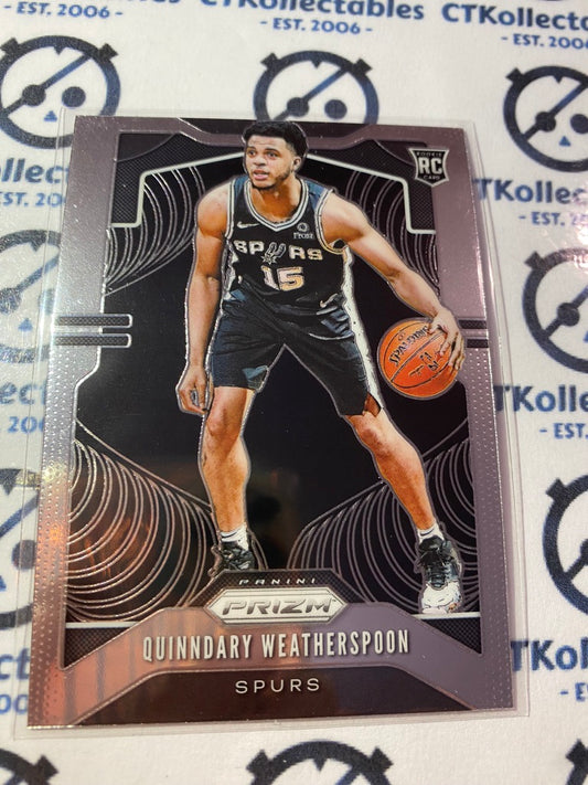 2019-20 Panini NBA Prizm Quinndary Weatherspoon Rookie Card RC #285 Spurs