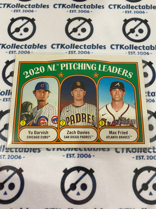 2021 MLB Heritage 2020 NL Pitching Leaders Darvish/Davies/Fried #93