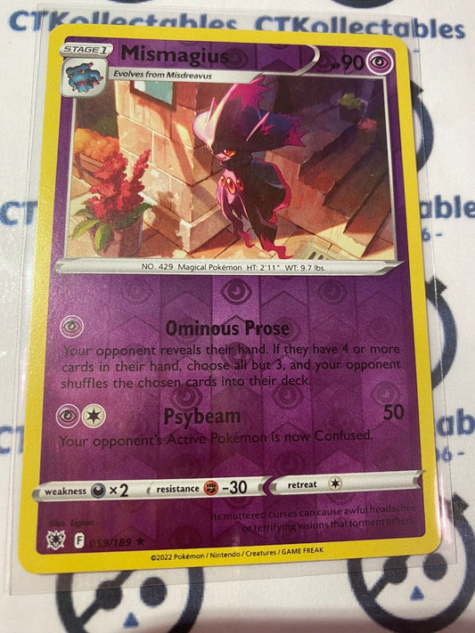Mismagius Reverse Holo #059/189 2022 Sword & Shield Astral Radiance Pokemon Card