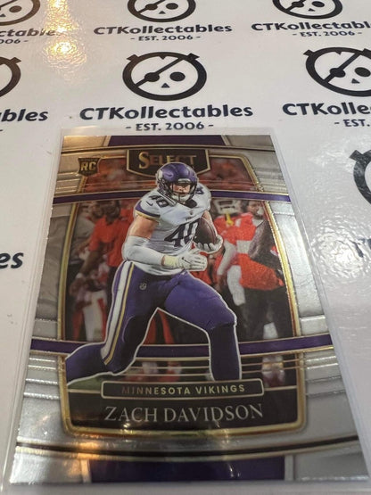 2021 NFL Panini Select Zach Davidson Concourse Rookie RC #95 Vikings