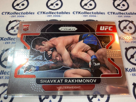 2022 UFC Panini Prizm Shavkat Rakhmonov RC rookie #80 Welterweight