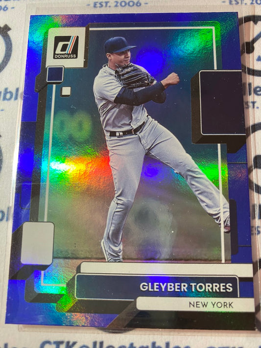 2022 Panini Donruss Baseball Gleyber Torres Blue Foil #226 New York