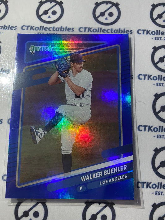 2021 Panini Donruss Baseball Walker Buehler Blue Foil #101 Los Angeles