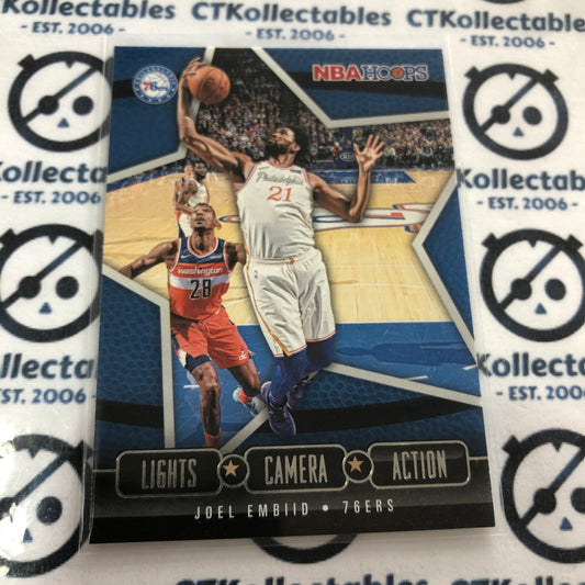 2020-21 NBA Hoops Joel Embiid Lights Camera Action #12 76ers