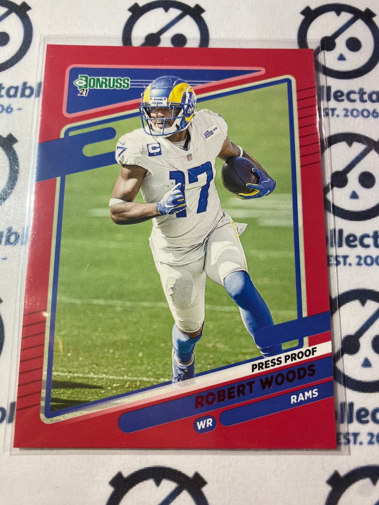 2021 Panini NFL Donruss Robert Woods Press PRoof Red #144 Rams