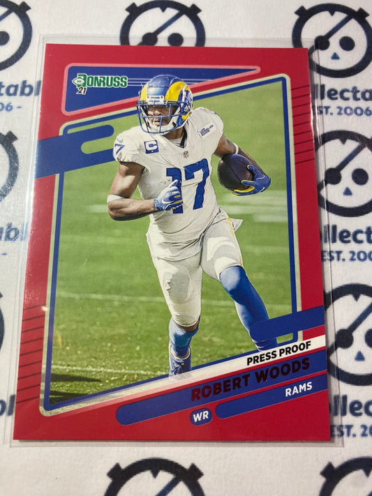 2021 Panini NFL Donruss Robert Woods Press PRoof Red #144 Rams