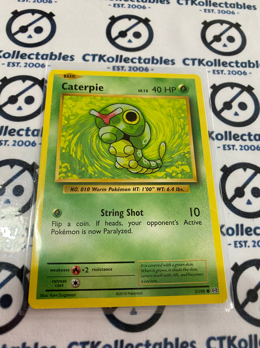 Caterpie #3/108 Base Pokémon Card XY EVOLUTIONS