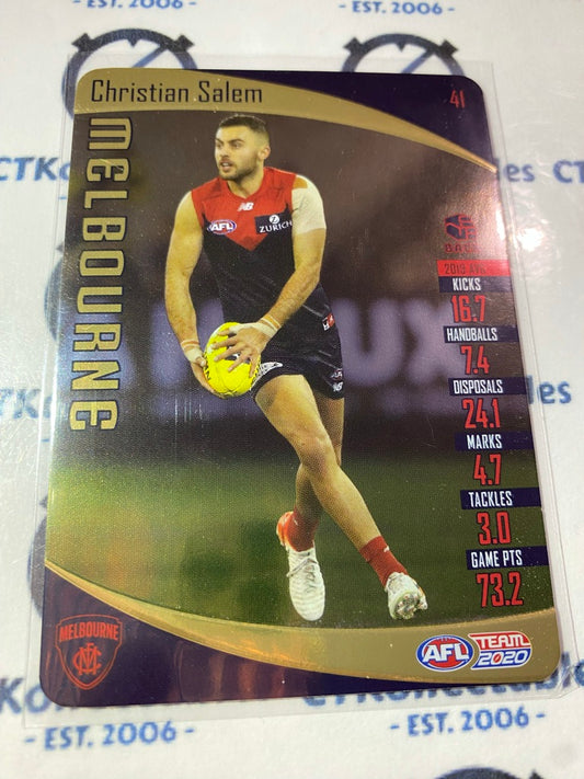 2020 AFL Teamcoach Gold #41 Christian Salem Demons