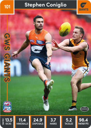 2023 AFL Teamcoach Base Card-#101 Stephen Coniglio GWS