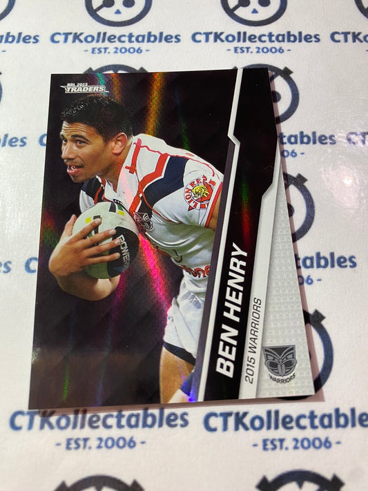 2015 NRL Traders Silver Parallel #P128 Ben Henry Warriors