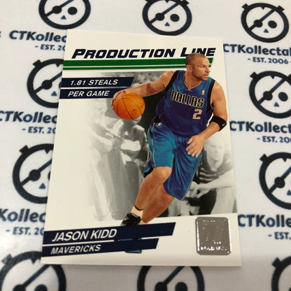 2010-11 NBA Donruss Jason Kidd Production Line #423/999 Mavericks