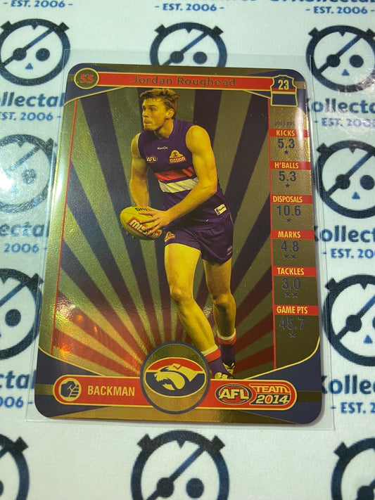 2014 AFL Teamcoach Gold Card #55 Jordan Roughead Bulldogs