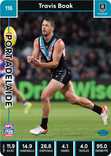 2023 AFL Teamcoach Base Card-#116 Travis Boak Port