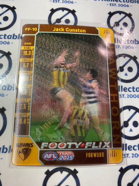 2015 AFL Teamcoach Footy Flix #FF-10 Jack Gunston Hawks