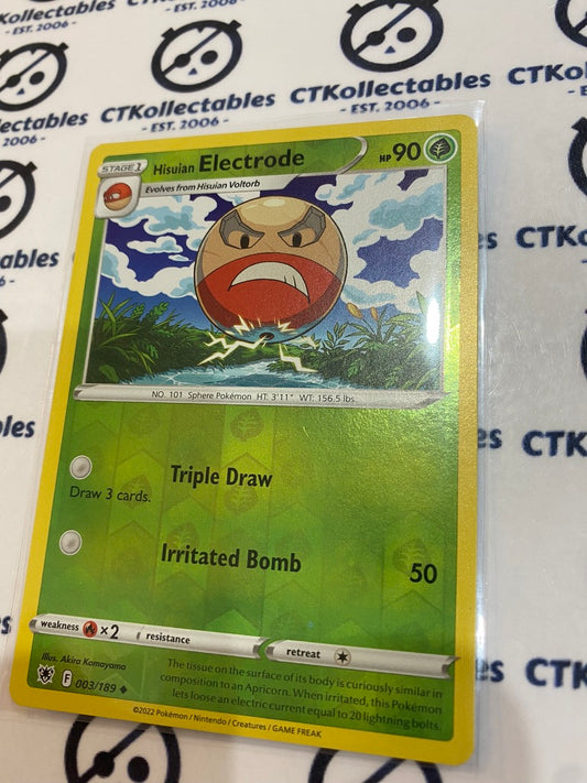 Hisuian Electrode Reverse Holo #003/189 2022 Sword & Shield Astral Radiance Pokemon Card