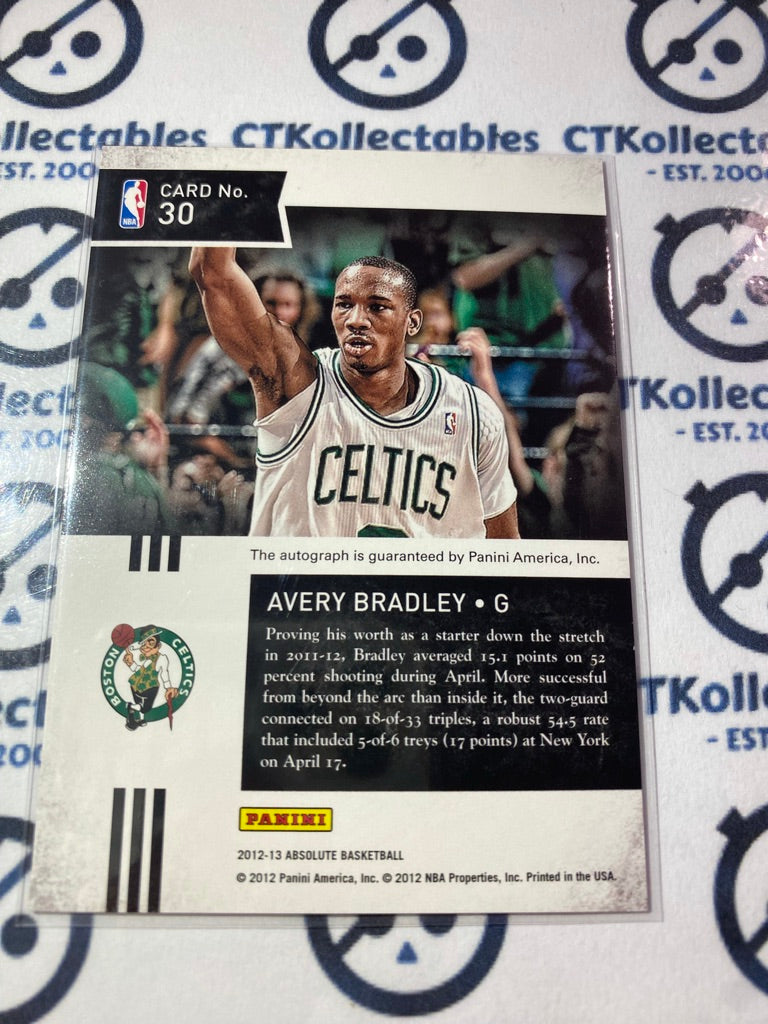 2012-13 NBA Panini Absolute Avery Bradley Hoopla Auto #30 Celtics