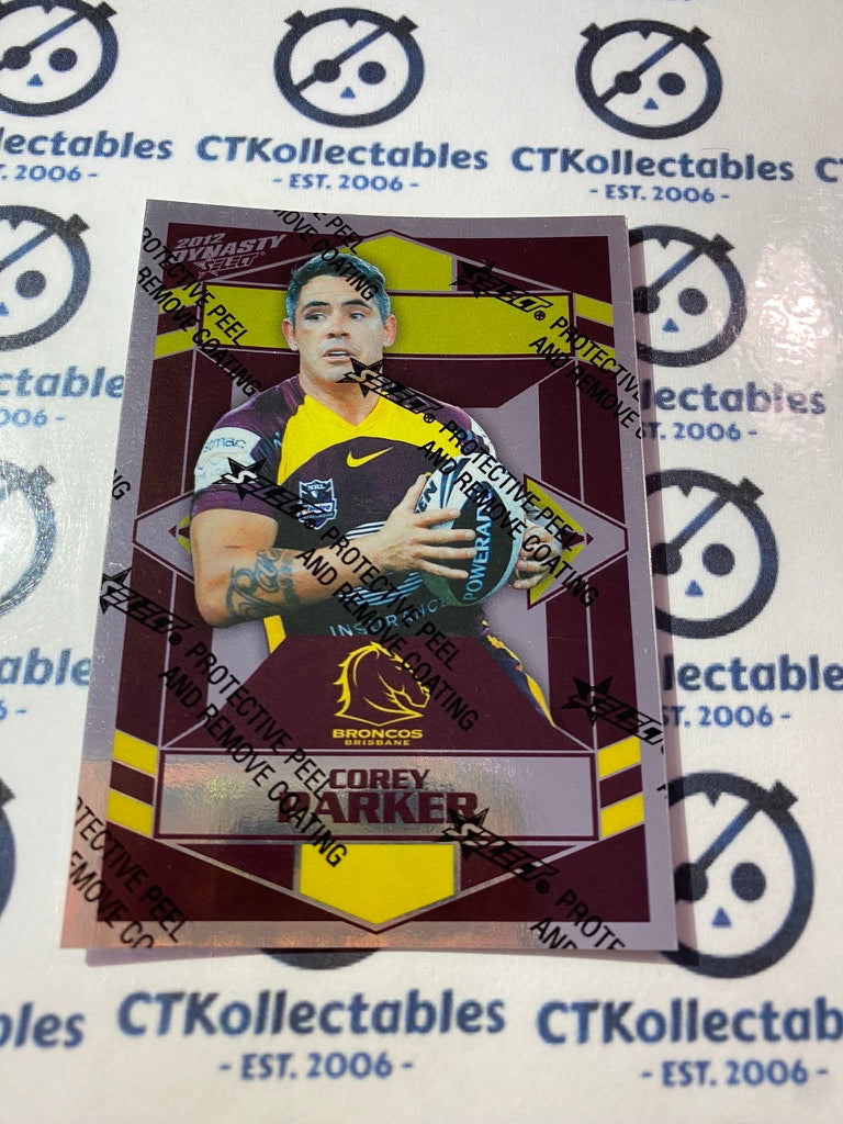 2012 NRL Select Dynasty Silver Parallel #SP12 Corey Parker Broncos