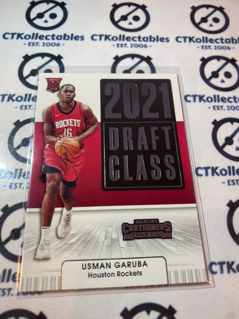 2021-22 NBA Contenders Usman Garuba Draft Class RC 2021 #23 Rockets