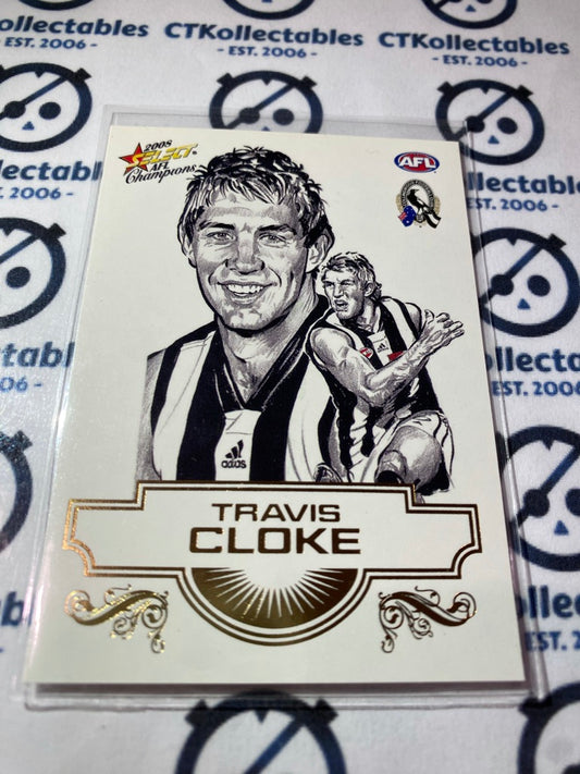 2008 AFL Champions Travis Cloke Sketch card SK7 Magpies